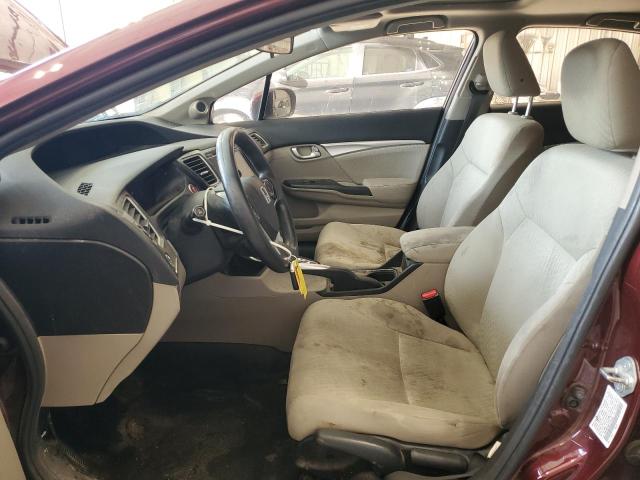 19XFB2F88FE116348 - 2015 HONDA CIVIC EX BURGUNDY photo 7