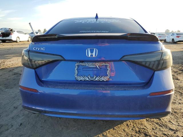 2HGFE1F76NH306808 - 2022 HONDA CIVIC EX BLUE photo 6