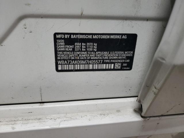 WBA73AK09M7H05577 - 2021 BMW 228XI WHITE photo 13