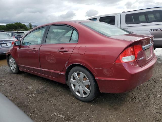 2HGFA1F52AH586277 - 2010 HONDA CIVIC LX BURGUNDY photo 2