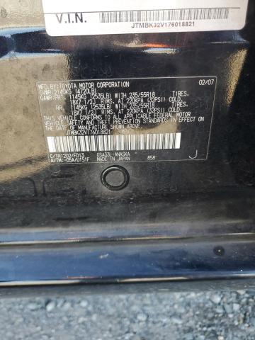 JTMBK32V176018821 - 2007 TOYOTA RAV4 SPORT BLACK photo 12