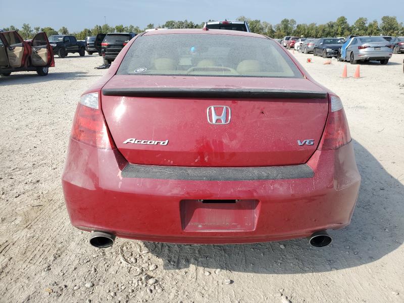 1HGCS2B83AA002893 - 2010 HONDA ACCORD EXL RED photo 6