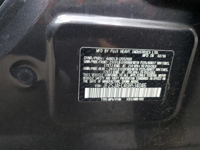 JF2SJAFC4GH534046 - 2016 SUBARU FORESTER 2.5I PREMIUM Qara foto 14