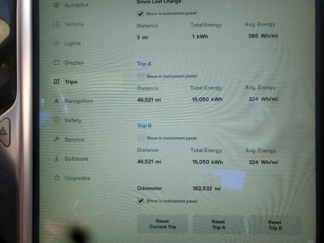 5YJSA1E24FF118715 - 2015 TESLA MODEL S WHITE photo 9