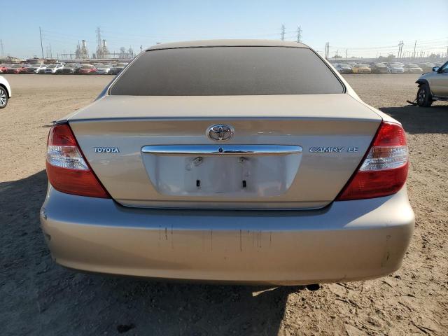 JTDBE32K640245515 - 2004 TOYOTA CAMRY LE TAN photo 6