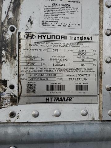 3H3V532KXNJ389004 - 2022 HYUNDAI TRANSLEAD WHITE photo 10