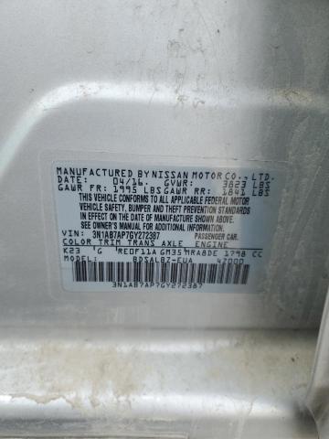 3N1AB7AP7GY272387 - 2016 NISSAN SENTRA S SILVER photo 13