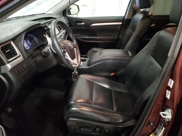 5TDJKRFHXGS226733 - 2016 TOYOTA HIGHLANDER XLE MAROON photo 7