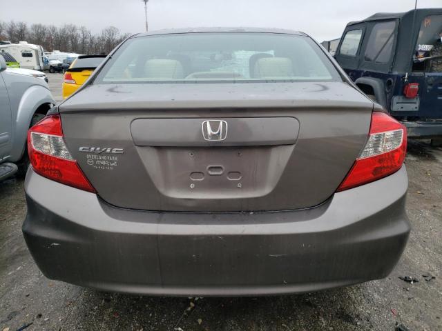 2HGFB2F59CH517284 - 2012 HONDA CIVIC LX GRAY photo 6