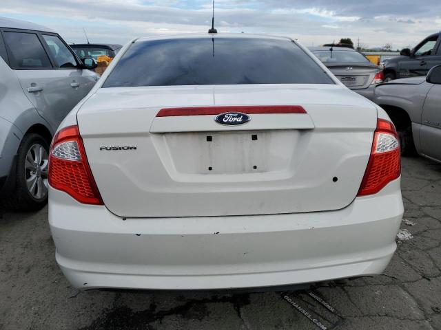 3FAHP0GA3CR328746 - 2012 FORD FUSION S WHITE photo 6