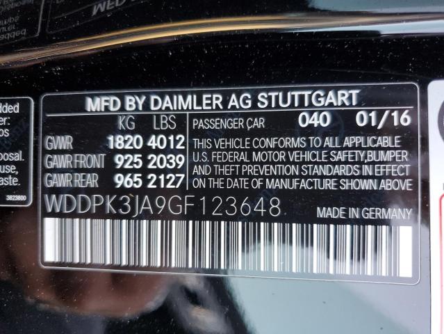 WDDPK3JA9GF123648 - 2016 MERCEDES-BENZ SLK 300 BLACK photo 12