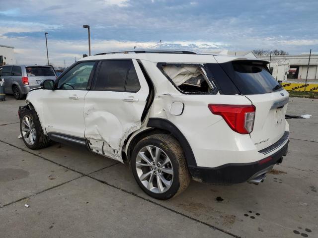 1FM5K8HC1MGA06069 - 2021 FORD EXPLORER PLATINUM WHITE photo 2