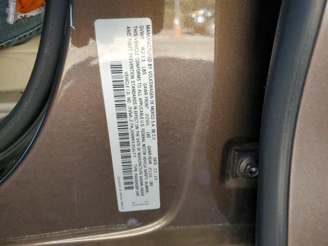 3VWLZ7AJ0BM335677 - 2011 VOLKSWAGEN JETTA SEL BROWN photo 12