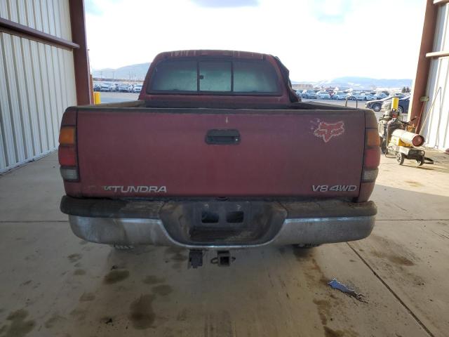 5TBBT4412YS005907 - 2000 TOYOTA TUNDRA ACCESS CAB წითელი ფოტო 6
