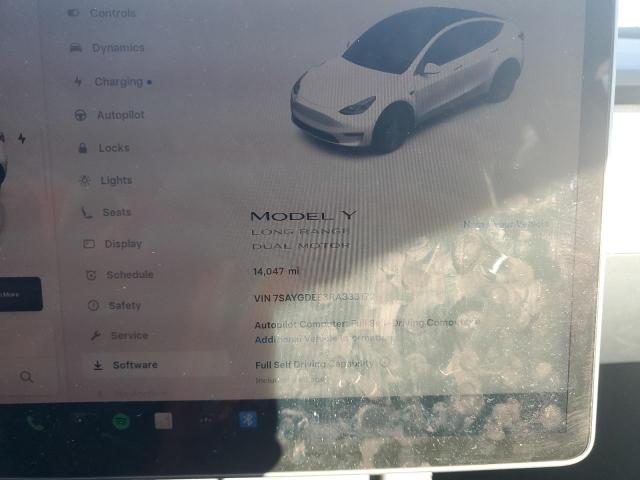 7SAYGDEE3RA333172 - 2024 TESLA MODEL Y თეთრი ფოტო 9
