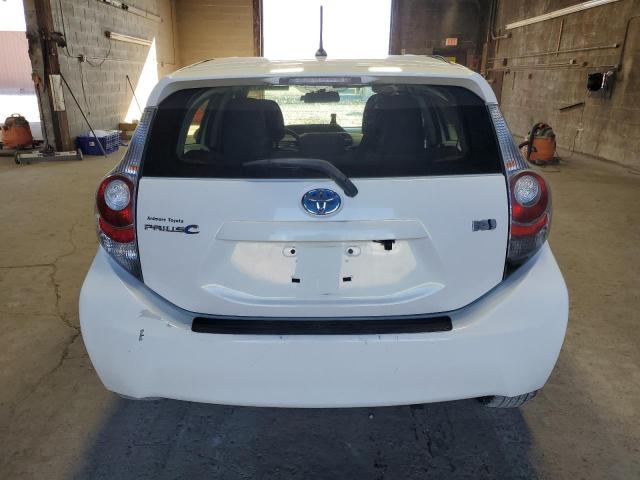 JTDKDTB3XC1504835 - 2012 TOYOTA PRIUS C WHITE photo 6