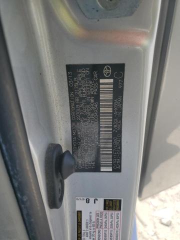 JTDKN3DU5D0349346 - 2013 TOYOTA PRIUS 银色 照片 12