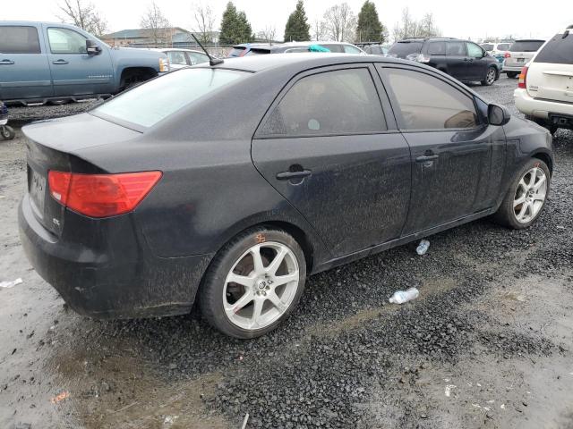 KNAFU4A27B5442492 - 2011 KIA FORTE EX BLACK photo 3