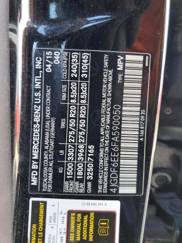 4JGDF6EE6FA590050 - 2015 MERCEDES-BENZ GL 450 4MATIC BLACK photo 13