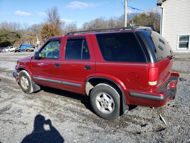 1GNDT13W4X2107881 - 1999 CHEVROLET BLAZER RED photo 2