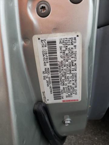 JT2BG22K710548747 - 2001 TOYOTA CAMRY CE SILVER photo 12