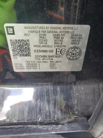 1GYS4BKJ6HR341077 - 2017 CADILLAC ESCALADE LUXURY BLACK photo 13