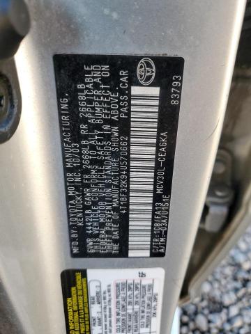 4T1BF32K94U570662 - 2004 TOYOTA CAMRY LE SILVER photo 12