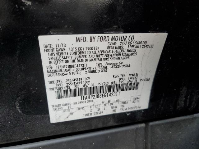 1FAHP2J88EG142311 - 2014 FORD TAURUS LIMITED BLUE photo 12