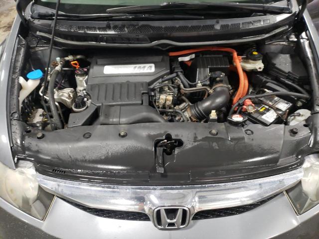 JHMFA3F22AS000779 - 2010 HONDA CIVIC HYBRID GRAY photo 11