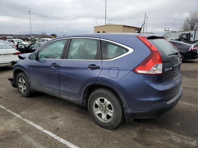 5J6RM4H31DL061812 - 2013 HONDA CR-V LX BLUE photo 2