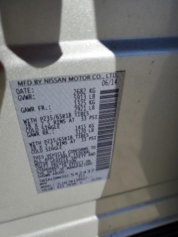 5N1AL0MN3EC542437 - 2014 INFINITI QX60 Plata foto 13