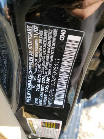 WDDGF81X38F098611 - 2008 MERCEDES-BENZ C 300 4MATIC BLACK photo 12