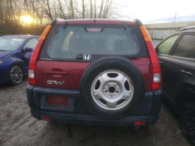 JHLRD78402C050154 - 2002 HONDA CR-V LX RED photo 6