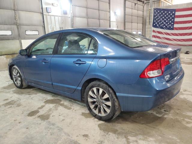 1HGFA16829L007314 - 2009 HONDA CIVIC EX BLUE photo 2