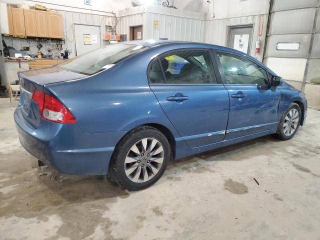 1HGFA16829L007314 - 2009 HONDA CIVIC EX BLUE photo 3