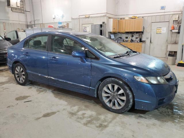 1HGFA16829L007314 - 2009 HONDA CIVIC EX BLUE photo 4