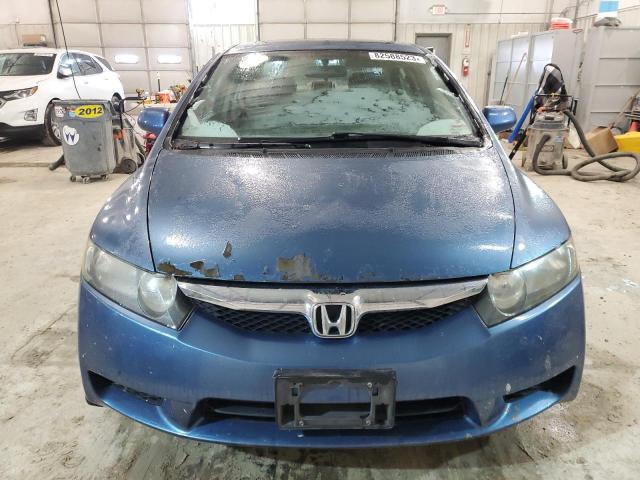 1HGFA16829L007314 - 2009 HONDA CIVIC EX BLUE photo 5