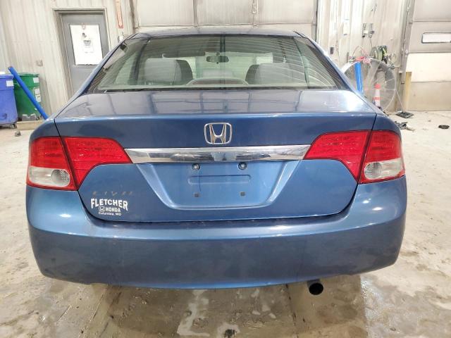 1HGFA16829L007314 - 2009 HONDA CIVIC EX BLUE photo 6