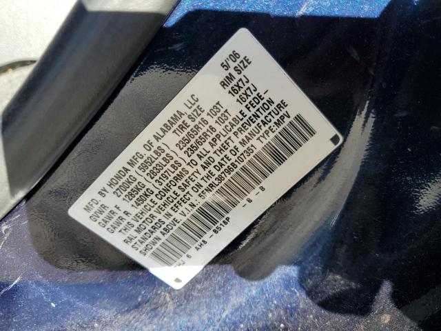 5FNRL38796B107351 - 2006 HONDA ODYSSEY EXL BLUE photo 13