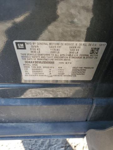 3GNAXSEV8JS569566 - 2018 CHEVROLET EQUINOX LT 灰色 照片 14