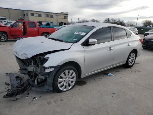 3N1AB7APXHL685130 - 2017 NISSAN SENTRA S SILVER photo 1