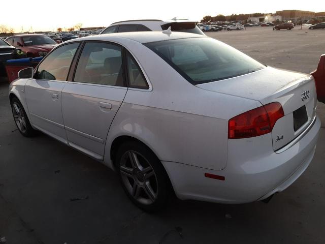 WAUAF78E38A044718 - 2008 AUDI A4 2.0T WHITE photo 2