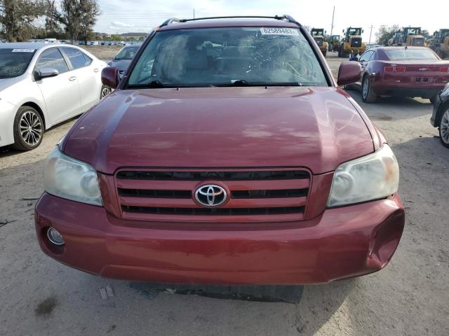 JTEDP21A370145426 - 2007 TOYOTA HIGHLANDER SPORT BURGUNDY photo 5