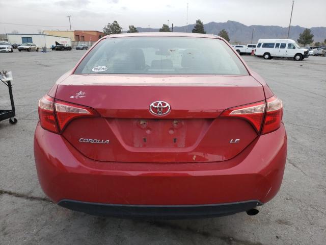 2T1BURHEXHC925470 - 2017 TOYOTA COROLLA L RED photo 6