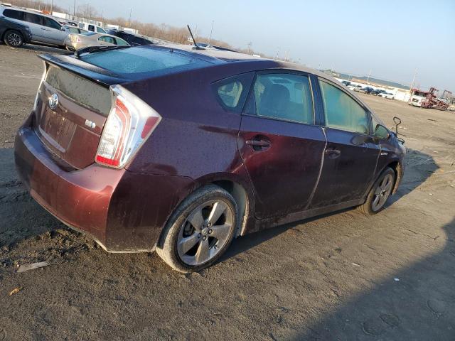 JTDKN3DU9D5576140 - 2013 TOYOTA PRIUS MAROON photo 3