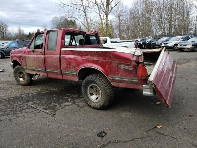 1FTEX14N7SKA77596 - 1995 FORD F150 BURGUNDY photo 2