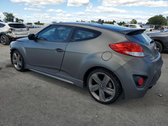KMHTC6AE5FU229661 - 2015 HYUNDAI VELOSTER TURBO GRAY photo 2