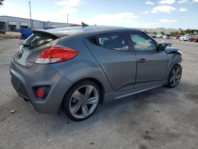 KMHTC6AE5FU229661 - 2015 HYUNDAI VELOSTER TURBO GRAY photo 3