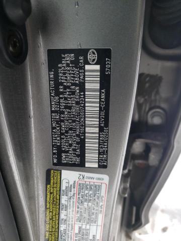 4T1BE30K06U742344 - 2006 TOYOTA CAMRY LE GRAY photo 12