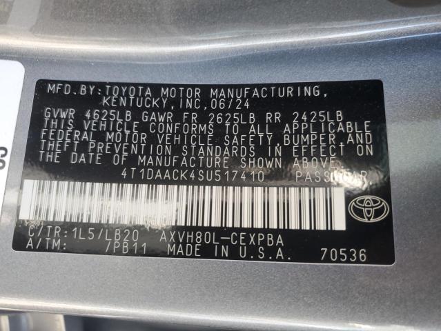 4T1DAACK4SU517410 - 2025 TOYOTA CAMRY XSE Boz foto 12